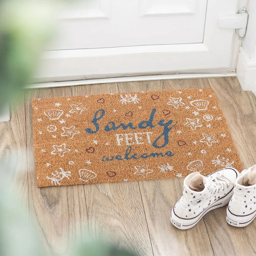 Southend sandy beach welcome doormat