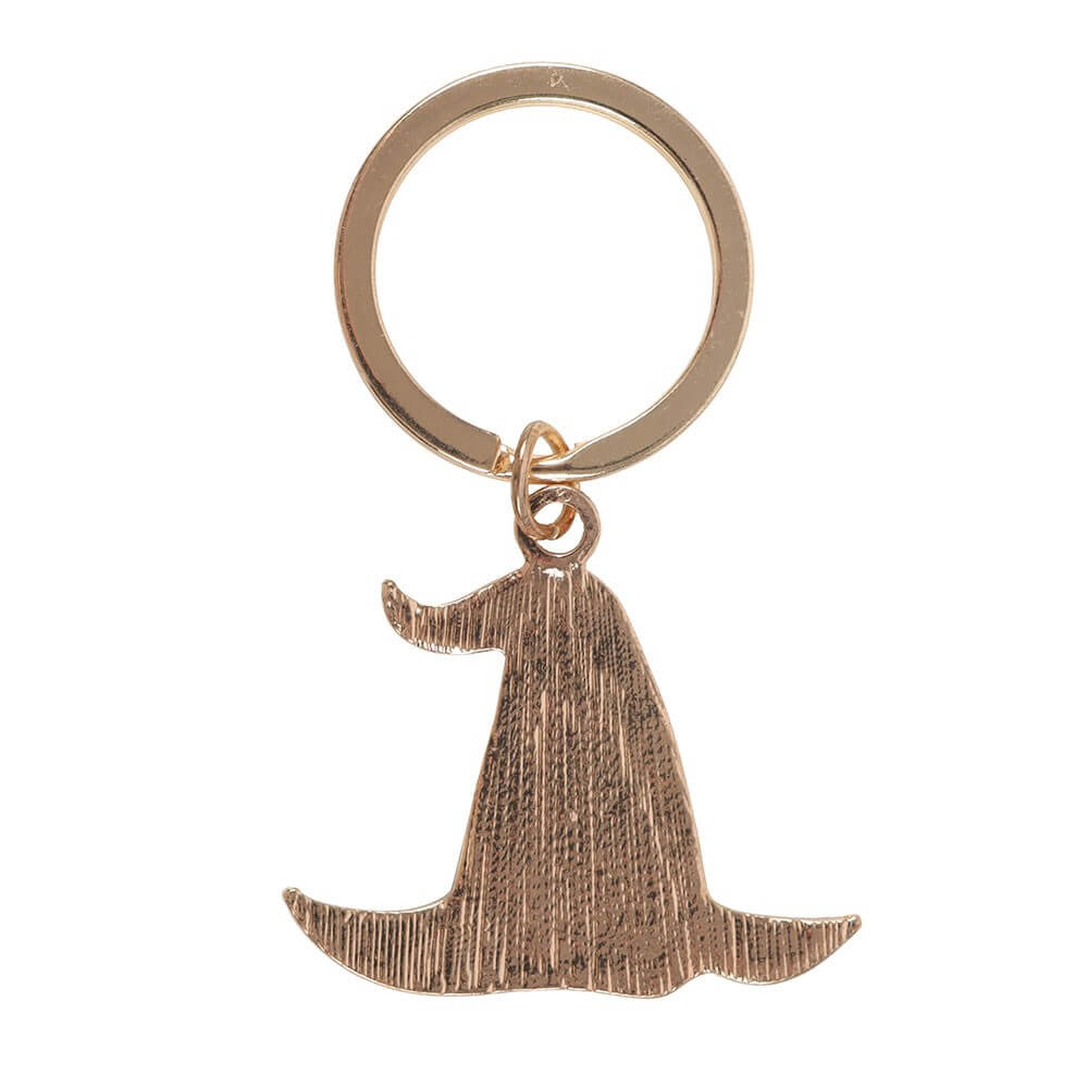 Spooky Babe Witch Hat Enamel and Metal Keyring
