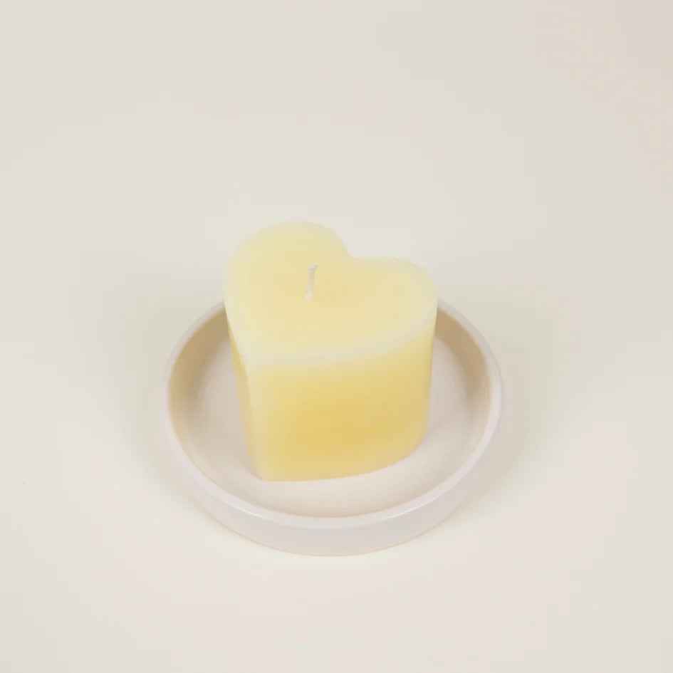 St Eval Ivory Mini Heart Candle
