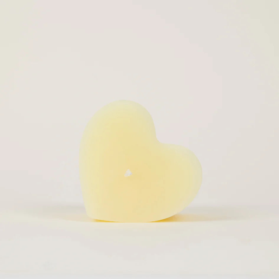 St Eval Ivory Mini Heart Candle