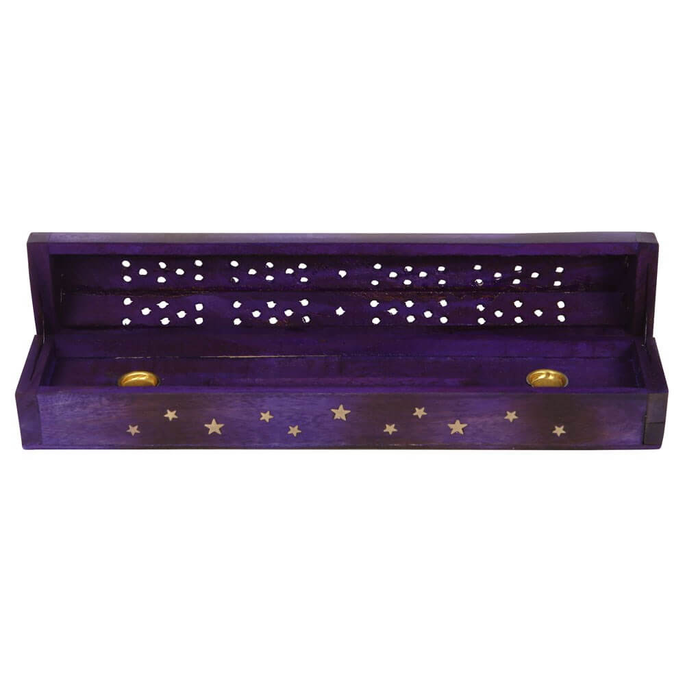 Star Wooden Incense Box & Bergamot Stick Set
