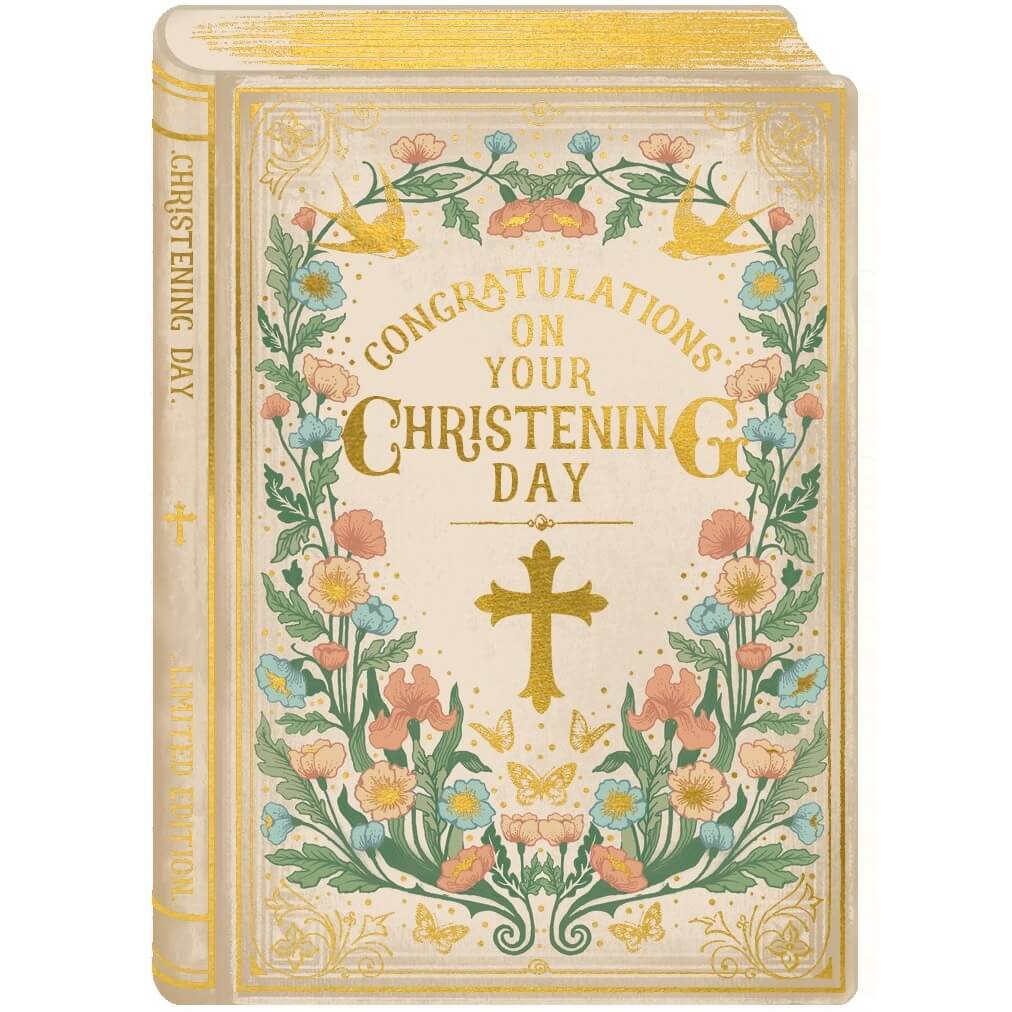 Storybook Christening Day Greeting Card