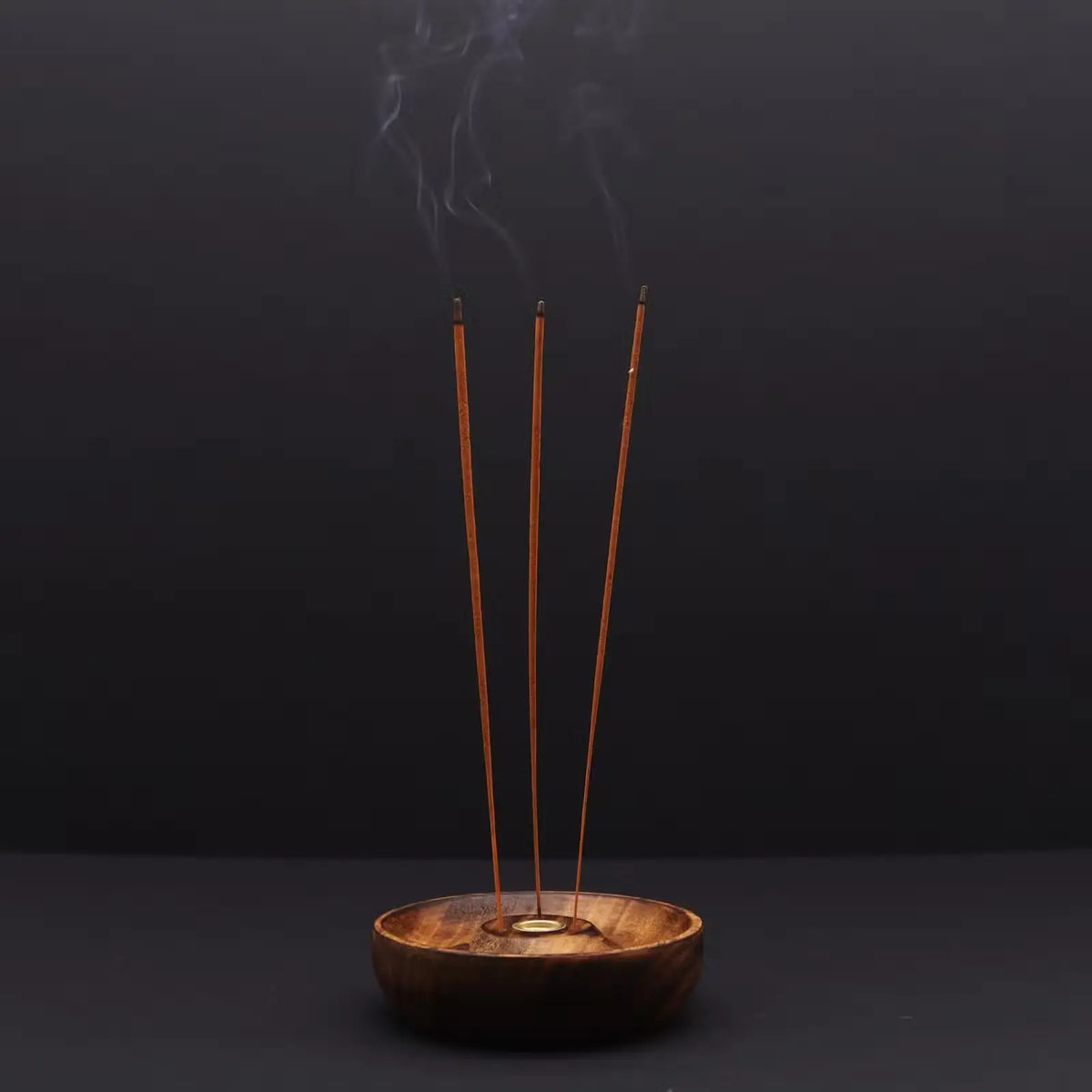 Plain Wood Incense Stick & Cone Burner Disc