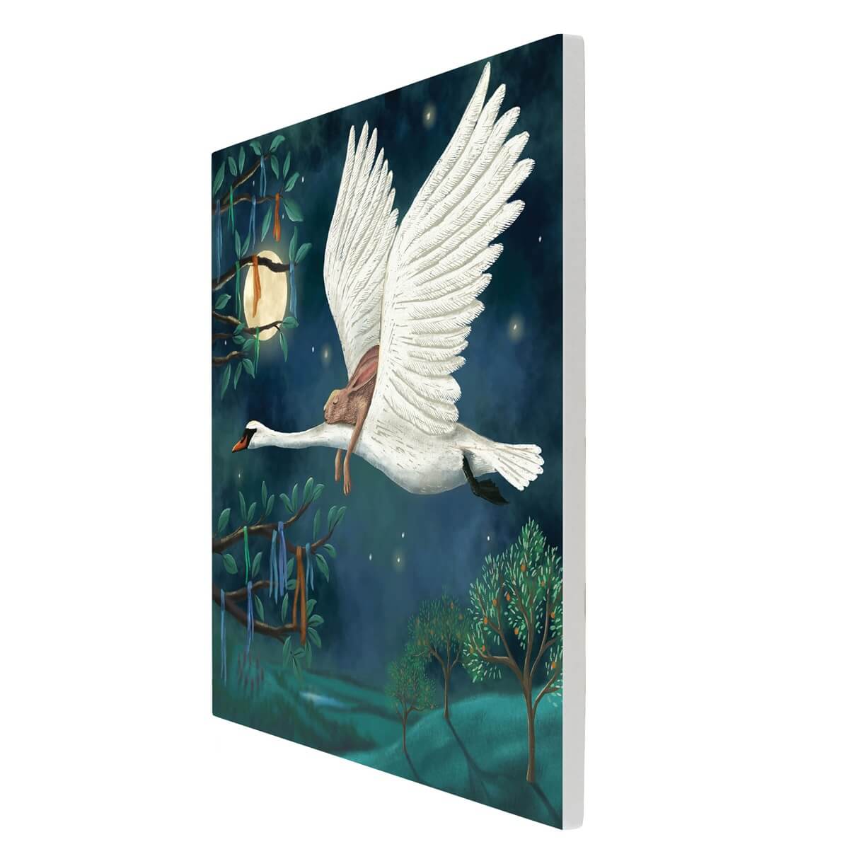 Full Moon Cloutie Dreams Painted Tile