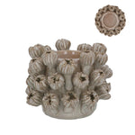 Taupe Porcelain Seed Head Tealight Holder