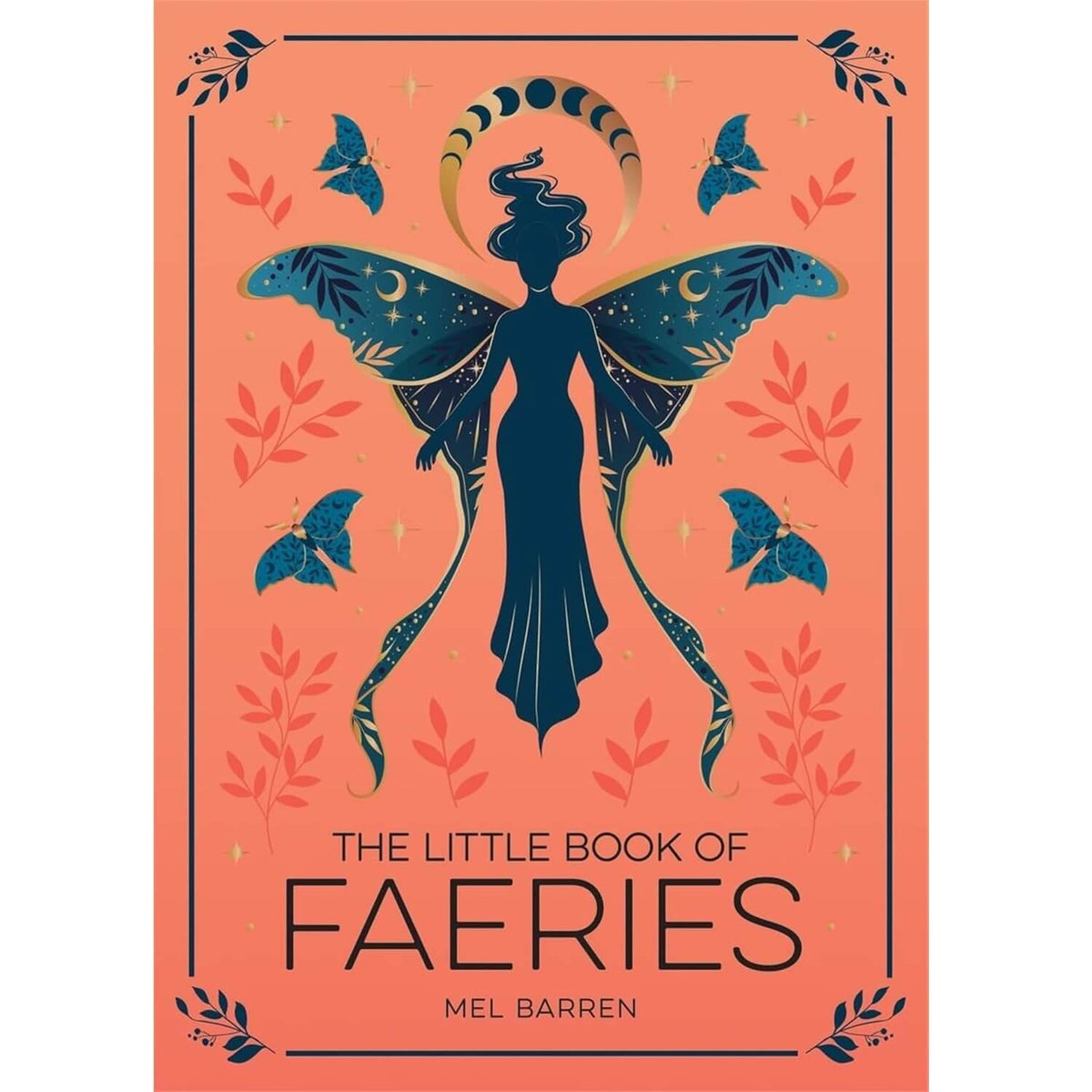 Book cover of 'The Little Book of Faeries' with a fairy illustration on a pink background.