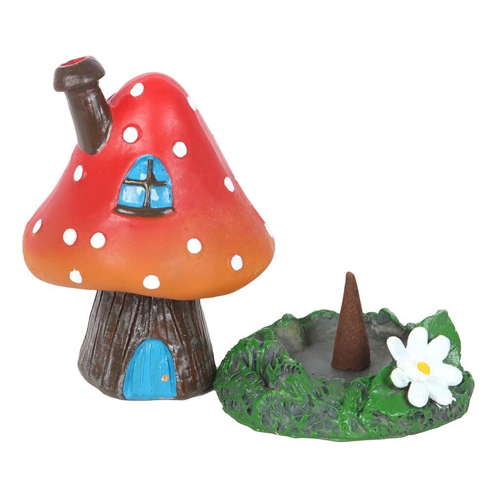 Red Smoking Toadstool Cone Burner