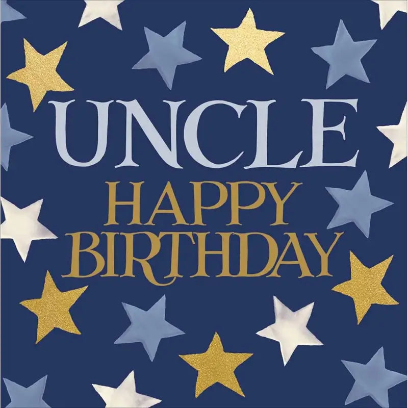 Uncle Happy Birthday Stars Card by Emma Bridgewater