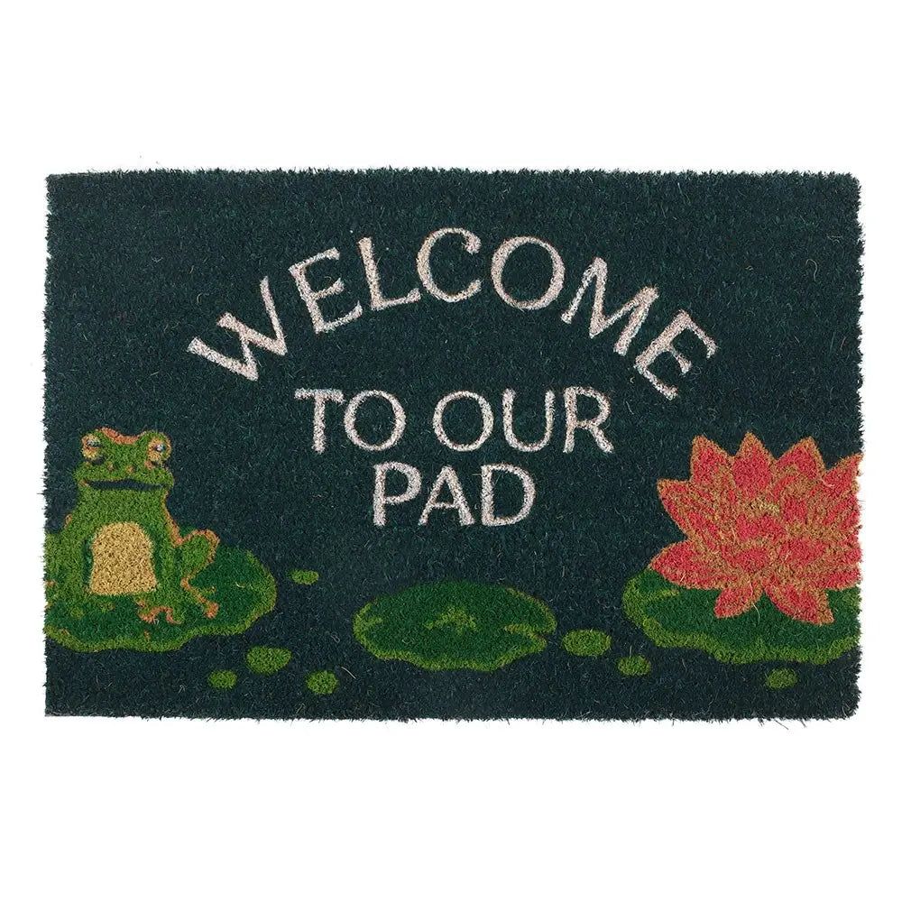 Welcome to our Pad Coir Doormat with frog and lily-pad design in Southend