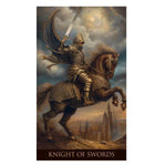 Knight of Swords Tarot Card from Whispers of Time Tarot Deck