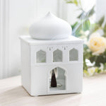 White Arabian Dome Mosque Oil Burner Melt Warmer