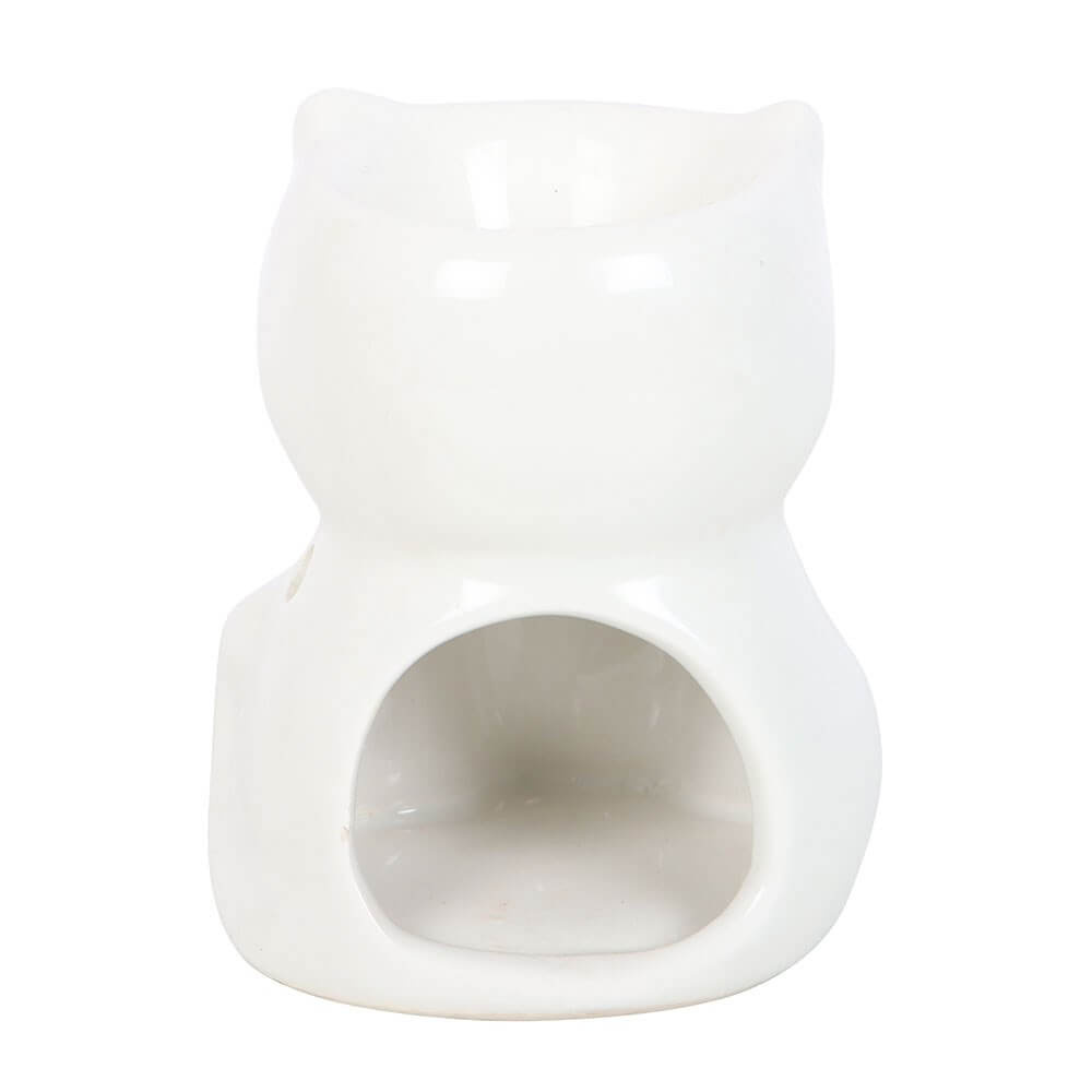 White Happy Cat Oil Burner