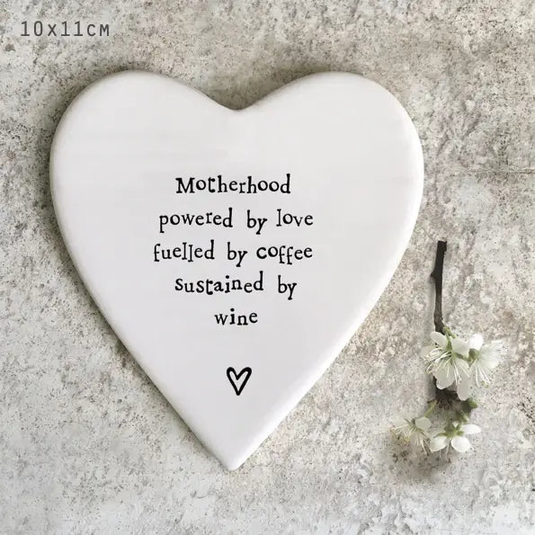 Motherhood Powered by Love Porcelain East of India Coaster
