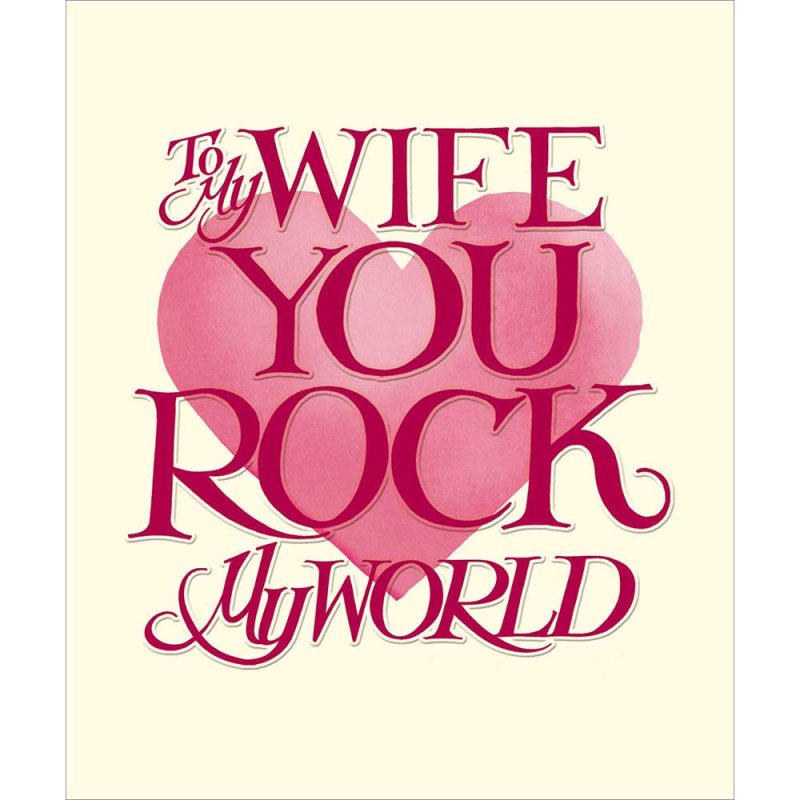 Emma Bridgewater Wife Birthday Card Rock My World