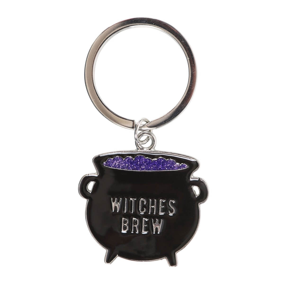 Witches Brew Cauldron Metal Keyring