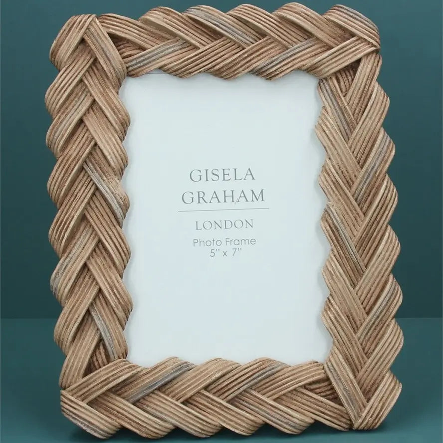 Gisela Graham Woven Rattan 5x7 Picture Frame