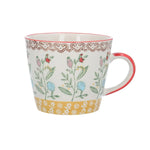 Yellow Band Rosehip Stoneware Mug by Gisela Graham Southend shop