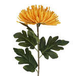 Yellow Giant Faux Chrysanthemum Flower Stem by Gisela Graham