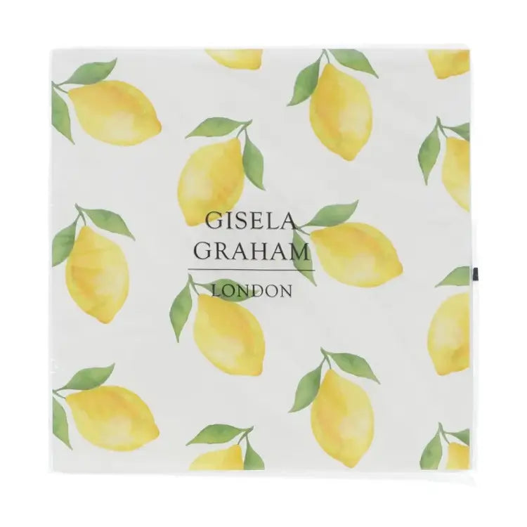 Gisela Graham Yellow Lemons Paper Napkins to buy in Southend