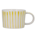 Yellow Stripes Stoneware Mug by Gisela Graham