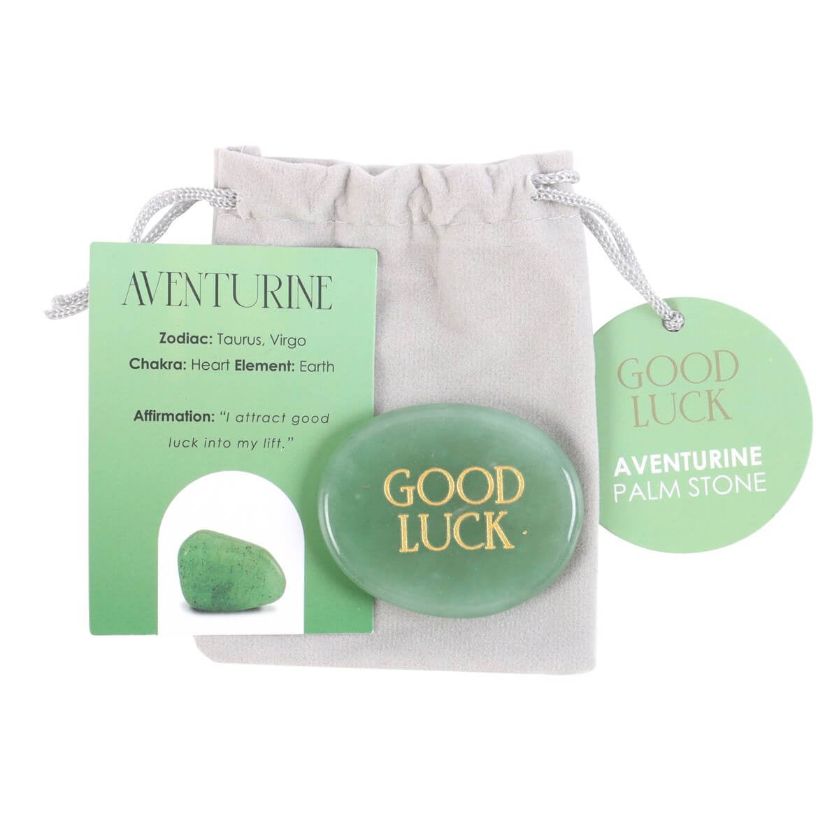 Crystal Palm Stone | Good Luck Aventurine
