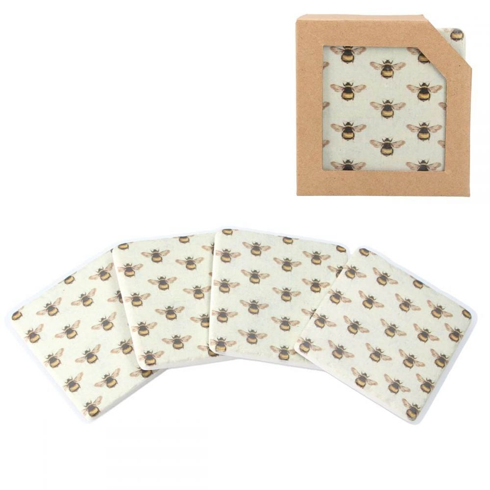 Gisela Graham bee design square coaster