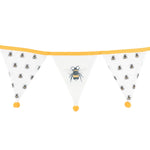 Bee Print White & YellowBunting. L160cm