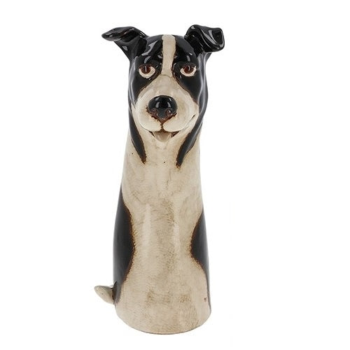 Pottery Top Dog Collie Vase