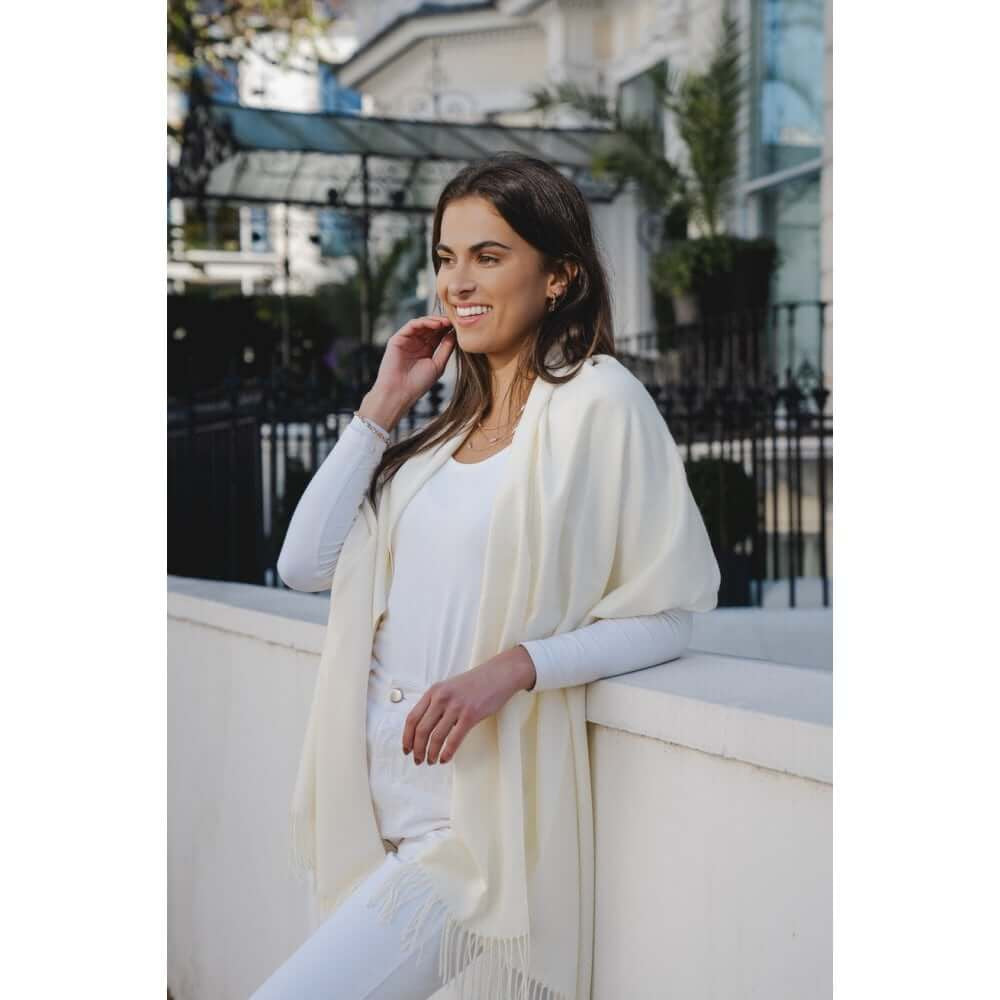 Whipped Cream Celine Pashmina Style Scarf