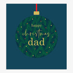 Dad Bauble Happy Christmas CardEVX03