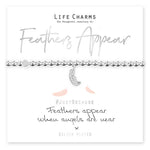 Feathers Appear When Angels Near | Life Charms Bracelet