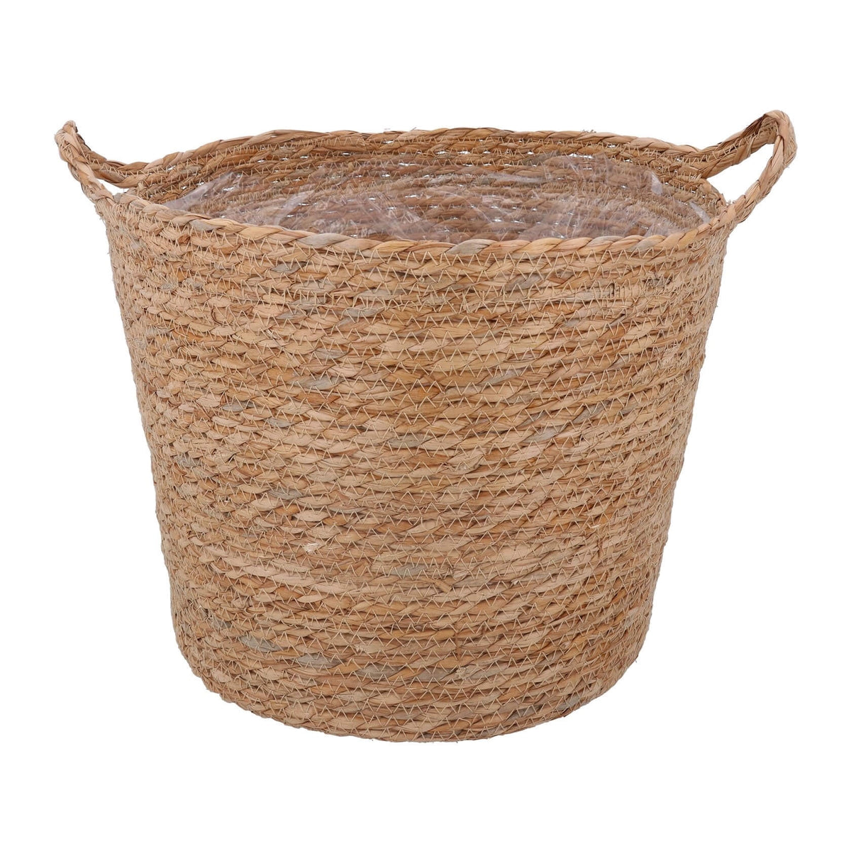 Large Natural Woven Basket with Handles