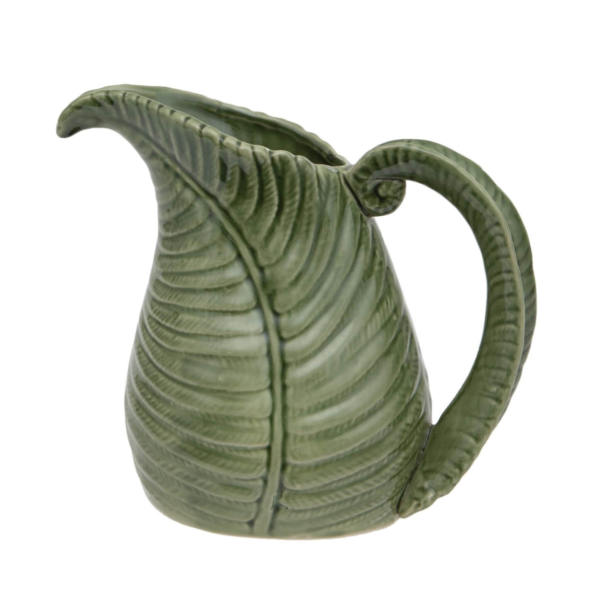 Green Fern Leaf Jug