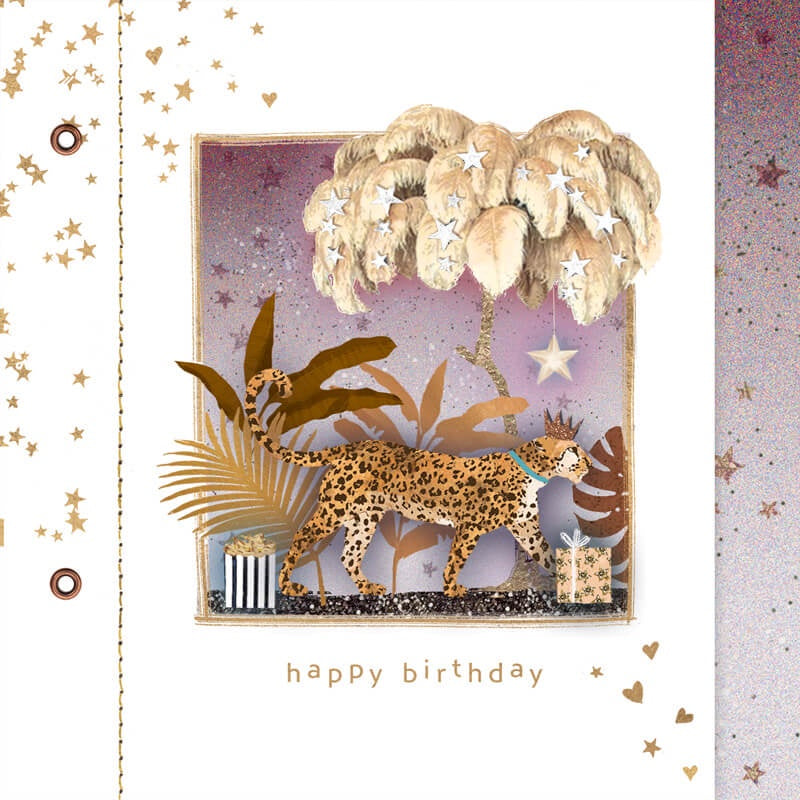 Leopard Birthday Card| Hammond Gower ND203