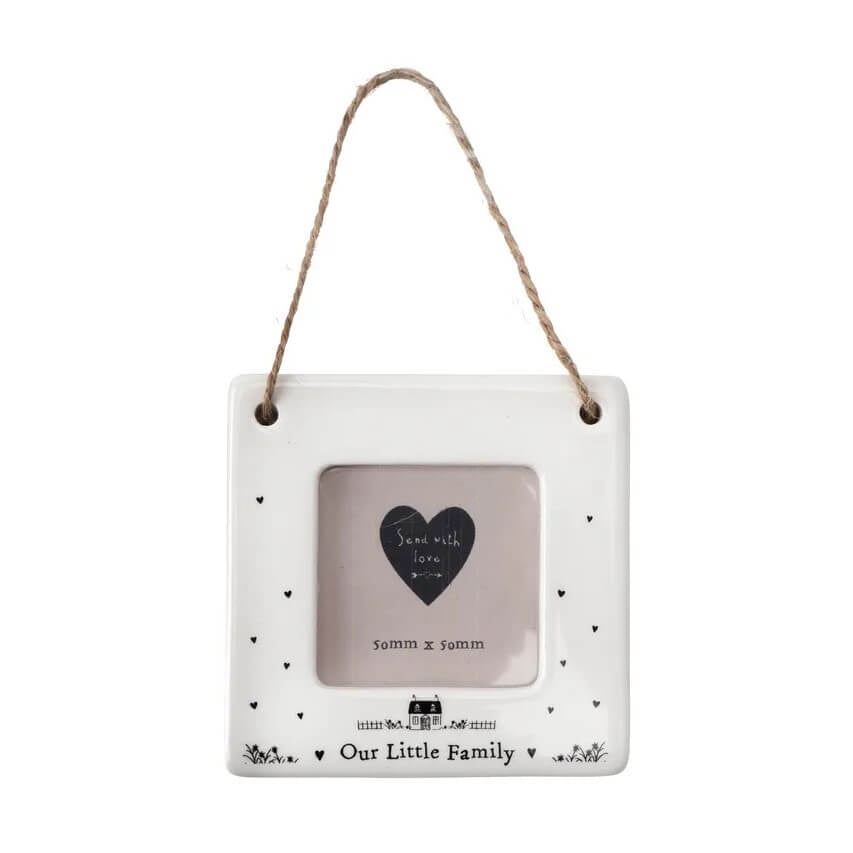 Our Family Mini White Ceramic Photo Frame