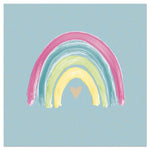 Painted Rainbow & Heart Paper Napkin