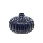 Navy Blue Small Round Bud Vase