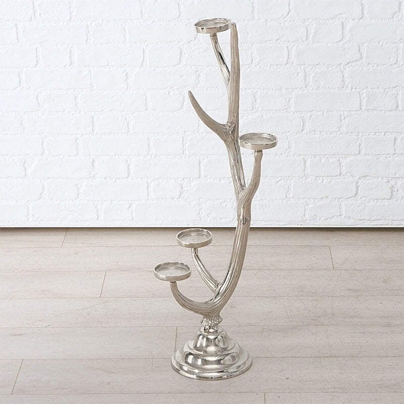 Alu. Candleholder Antler Tree H85cm