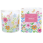 Large Pastel Flowers Scented Candle Jar | Vanilla