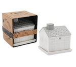 White Ceramic Cosy Cottage Incense Burner in Southend at Under the Sun shop