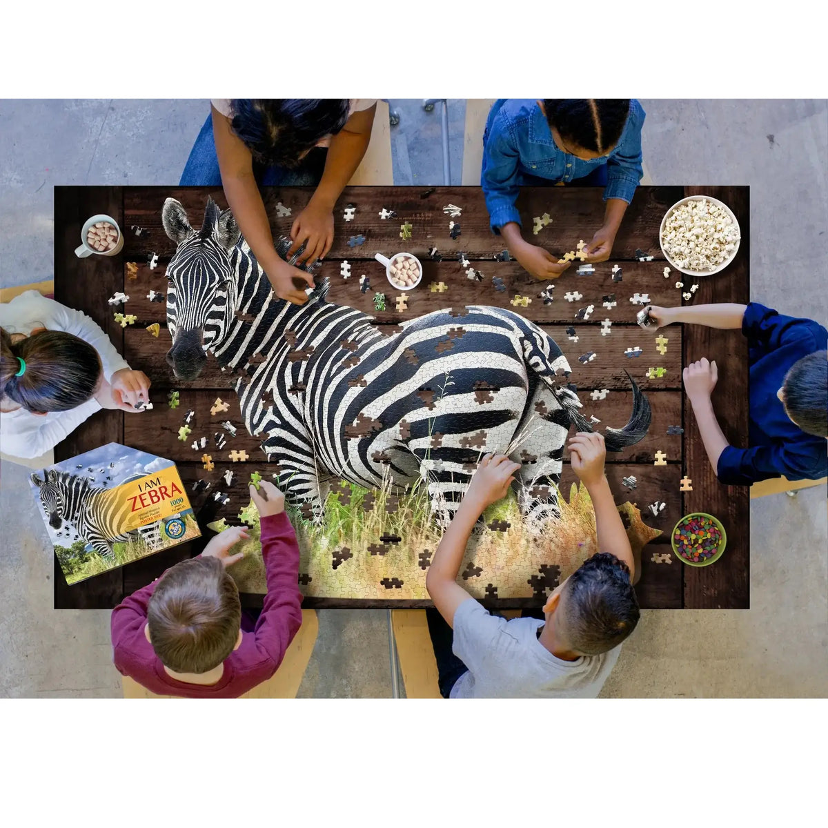 Zebra Shape 1000 Piece Jigsaw Puzzle | Madd Capp