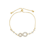 14K Gold Plated Bracelet With Cubic Zirconia Stones. B2141