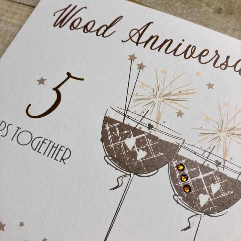 WC 5th Anniversary Card - Champagne Coupe