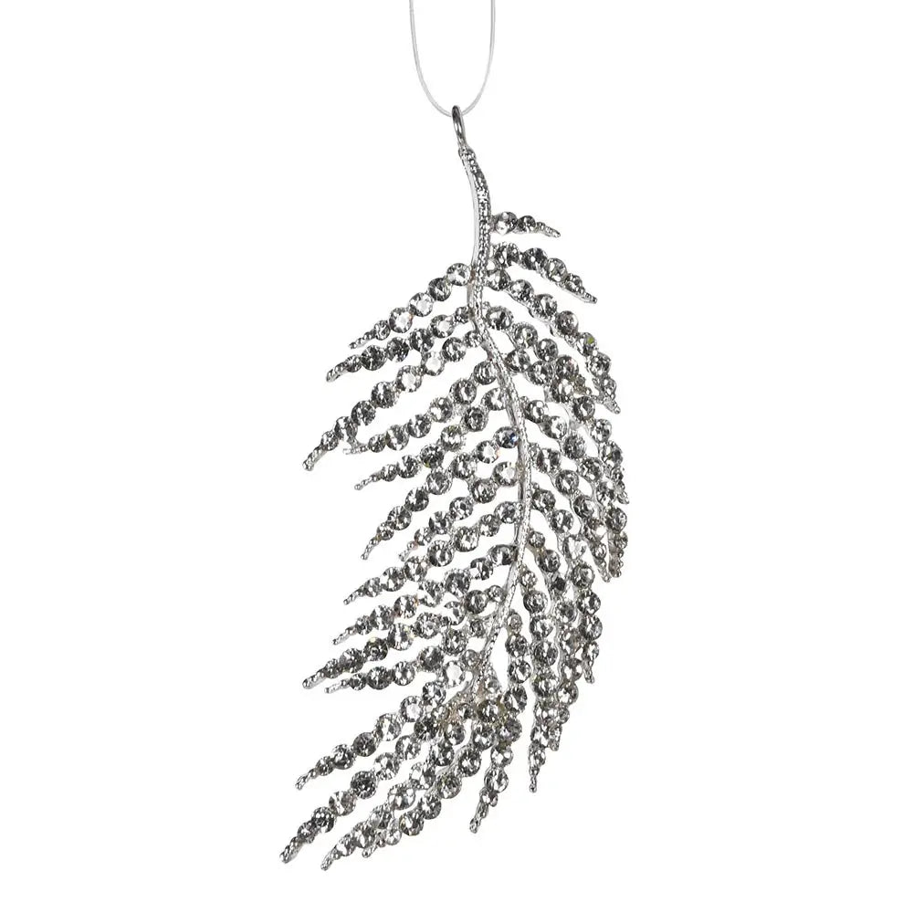 Crystal Diamante Leaf Hanging Ornament