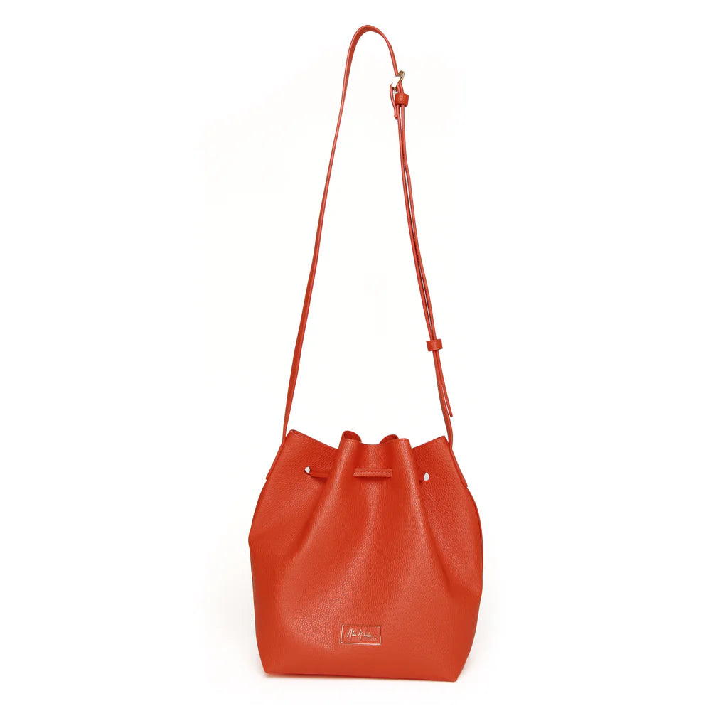 Orange Bucket Cross Body Bag