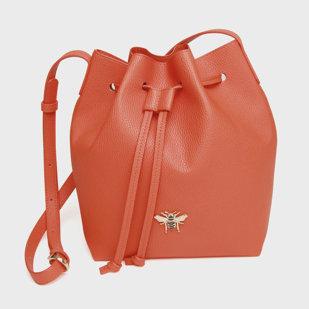 Orange Bucket Cross Body Bag