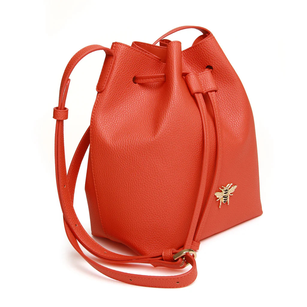 Orange Bucket Cross Body Bag