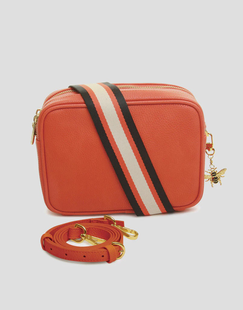 Orange Soho Double Zip Cross Body Bag