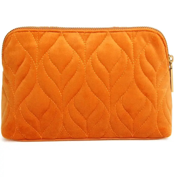 Orange Velvet Make up Bag | Alice Wheeler