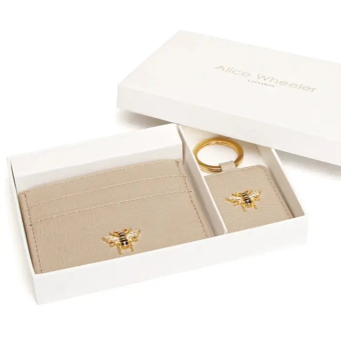 Alice Wheeler Stone Bow Card Holder & Keyring Gift Set